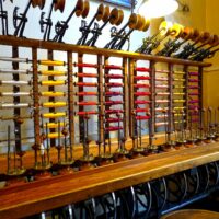 Europe, France, Auvergne Rhone Alpes region, city of Lyon, bobbin and silk thread loom