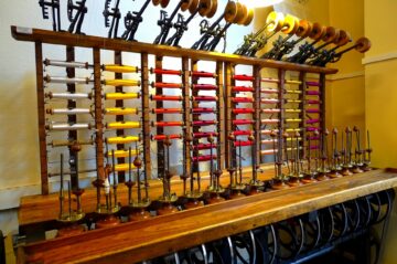 Europe, France, Auvergne Rhone Alpes region, city of Lyon, bobbin and silk thread loom